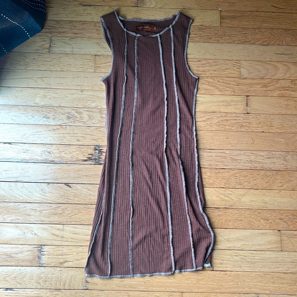 Brown mini dress